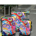 abs pc colorful hard shell luggage